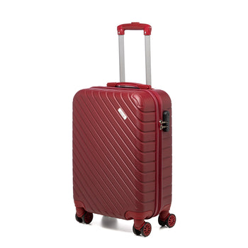 Trolley bagaglio a mano rigido rosso in ABS Govago, Valigie, SKU o912000215, Immagine 0